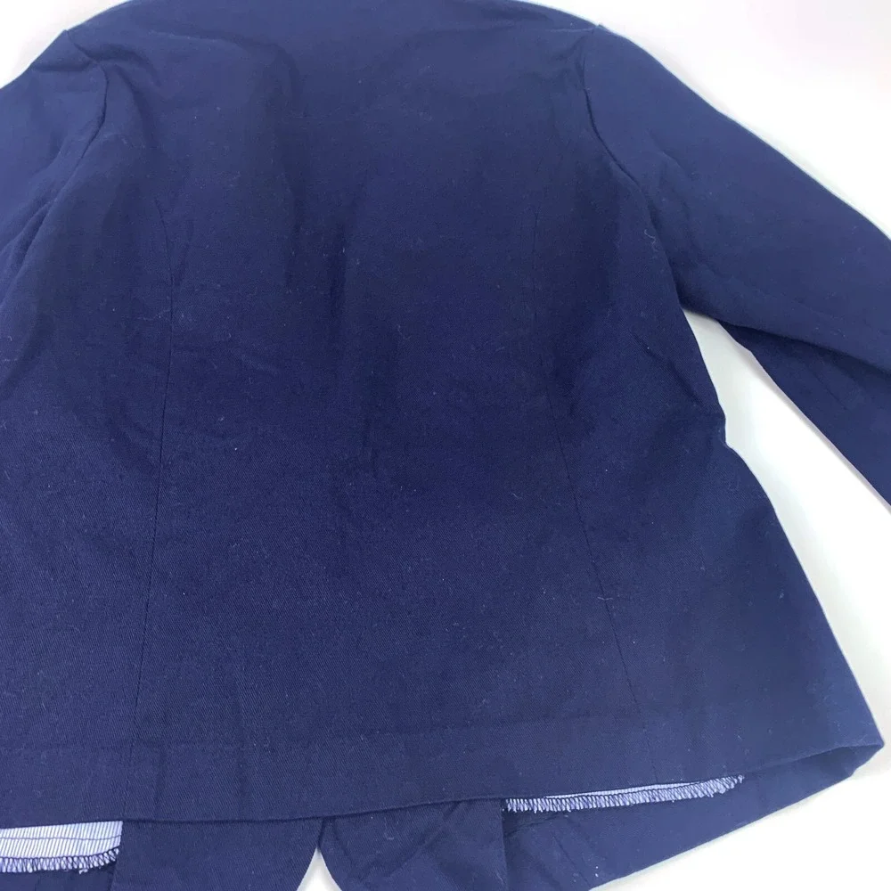 Harry Potter Hogwarts Blazer Girls Sz M 7/8 Navy Brass Color Buttons Costume Dre